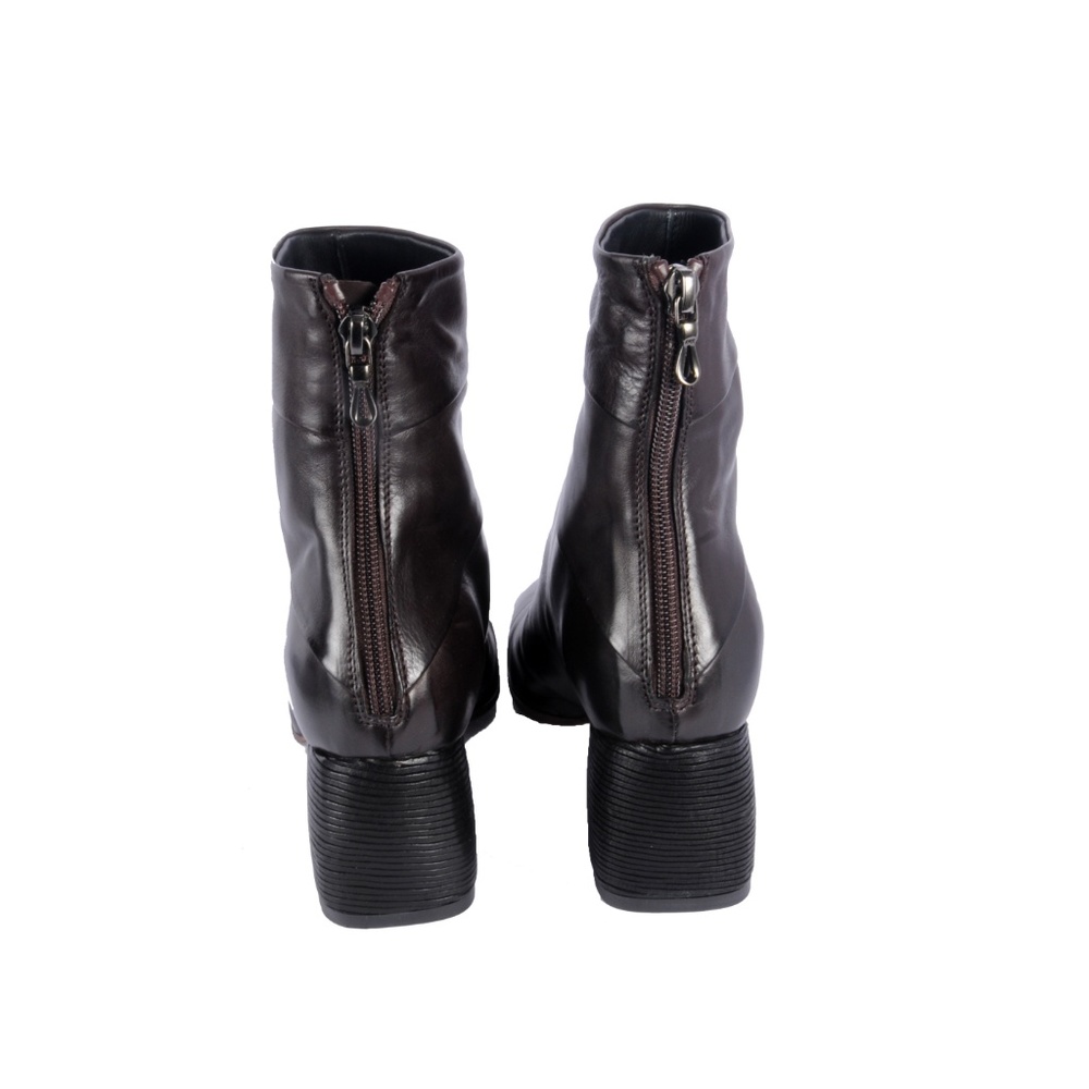 Ink ankle boots butter soft folded lther dark Brn - Picture 6 of 6